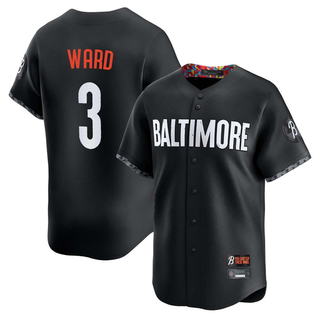 Blandc B.Orioles #3 Taylor Ward Player Black City Connect Limited Home Game Stitched Jerseys
