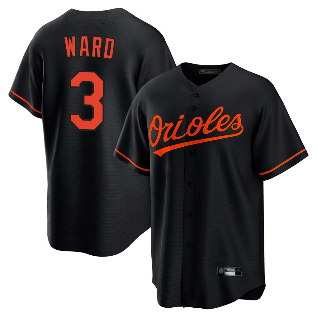Blandc B.Orioles #3 Taylor Ward Player Black Home Game Stitched Jerseys