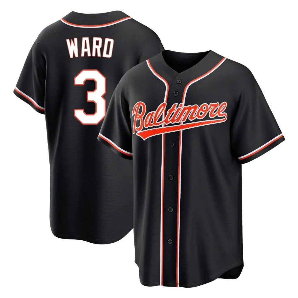 Blandc B.Orioles #3 Taylor Ward Player Black Out Home Game Stitched Jerseys