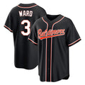 Blandc B.Orioles #3 Taylor Ward Player Black Out Home Game Stitched Jerseys