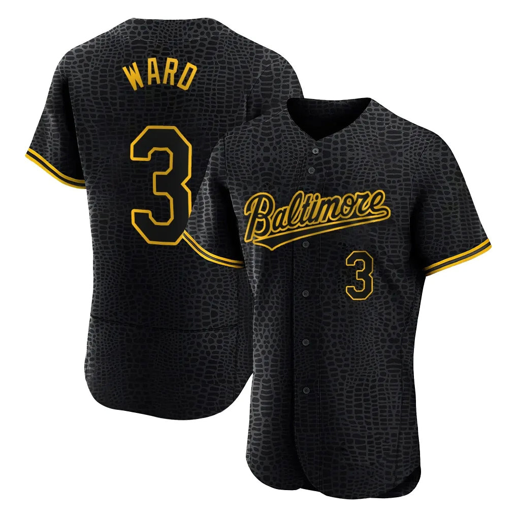 Blandc B.Orioles #3 Taylor Ward Player Black Snake Skin City Limited Elite Home Stitched Jerseys