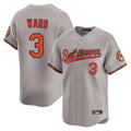 Blandc B.Orioles #3 Taylor Ward Player Gray Limited Home Game Stitched Jerseys