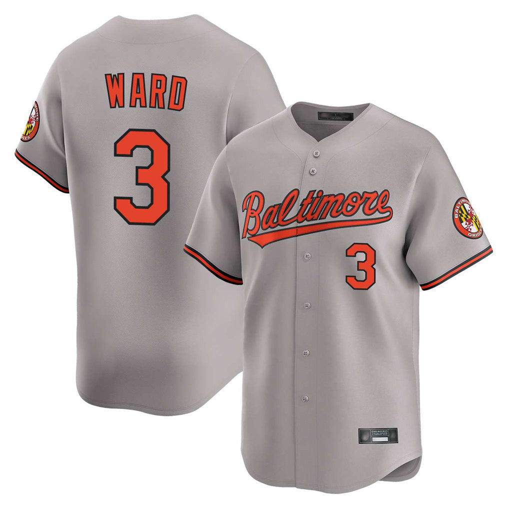 Blandc B.Orioles #3 Taylor Ward Player Gray Limited Home Game Stitched Jerseys