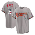 Blandc B.Orioles #3 Taylor Ward Player Gray USA 250 Fourth of July Home Game Stitched Jerseys