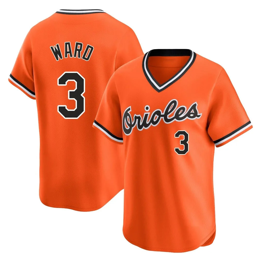 Blandc B.Orioles #3 Taylor Ward Player Orange T-shirt Limited Home Game Stitched Jerseys