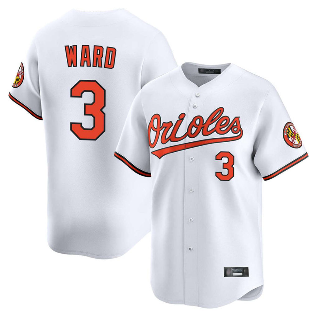 Blandc B.Orioles #3 Taylor Ward Player White Limited Home Game Stitched Jerseys