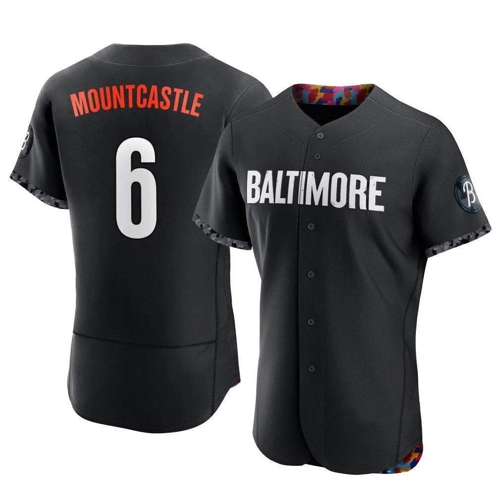 Blandc B.Orioles #6 Ryan Mountcastle Player Black City Connect Limited Elite Home Game Stitched Jerseys