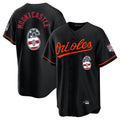 Blandc B.Orioles #6 Ryan Mountcastle Player Black USA 250 Fourth of July Home Game Stitched Jerseys