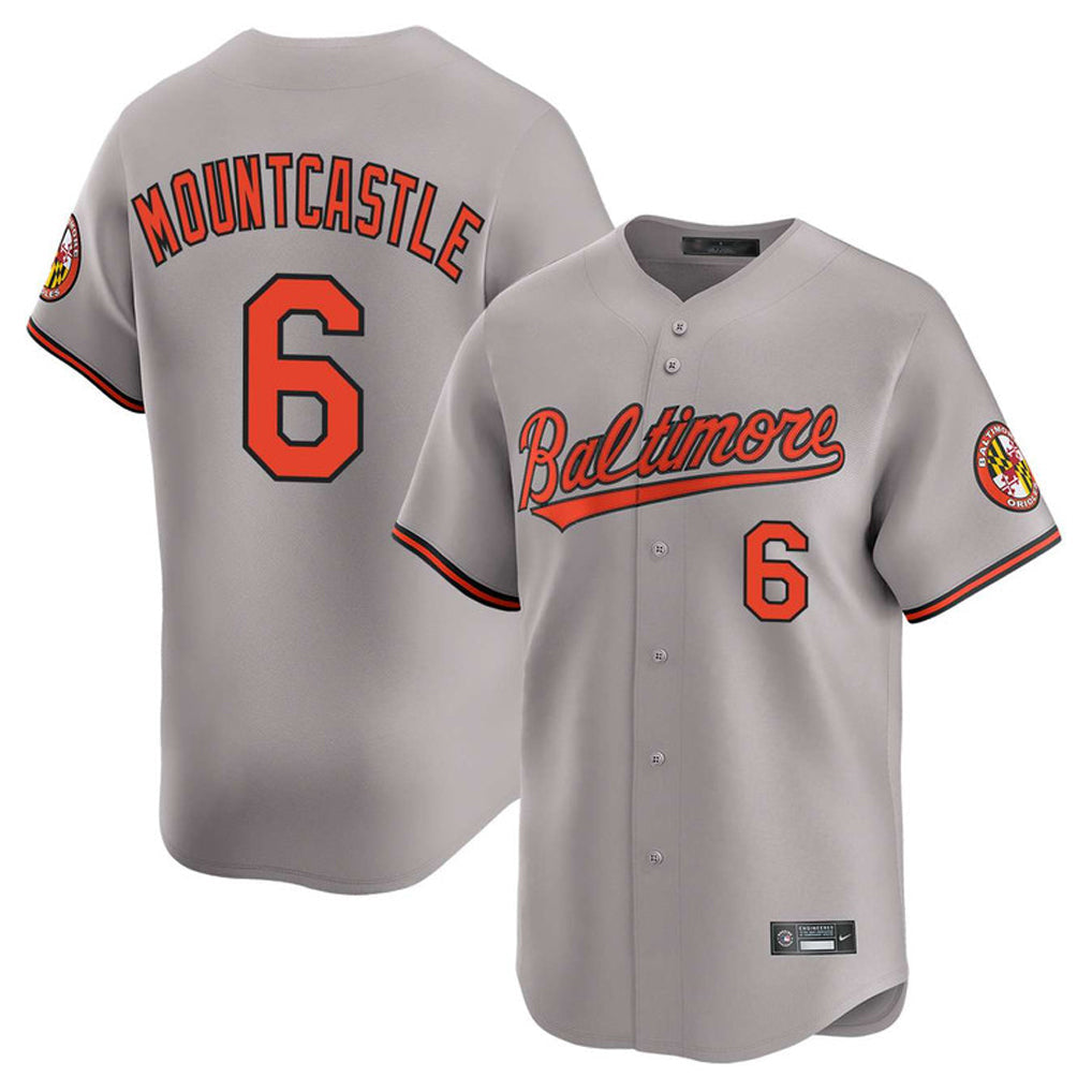 Blandc B.Orioles #6 Ryan Mountcastle Player Gray Limited Home Game Stitched Jerseys