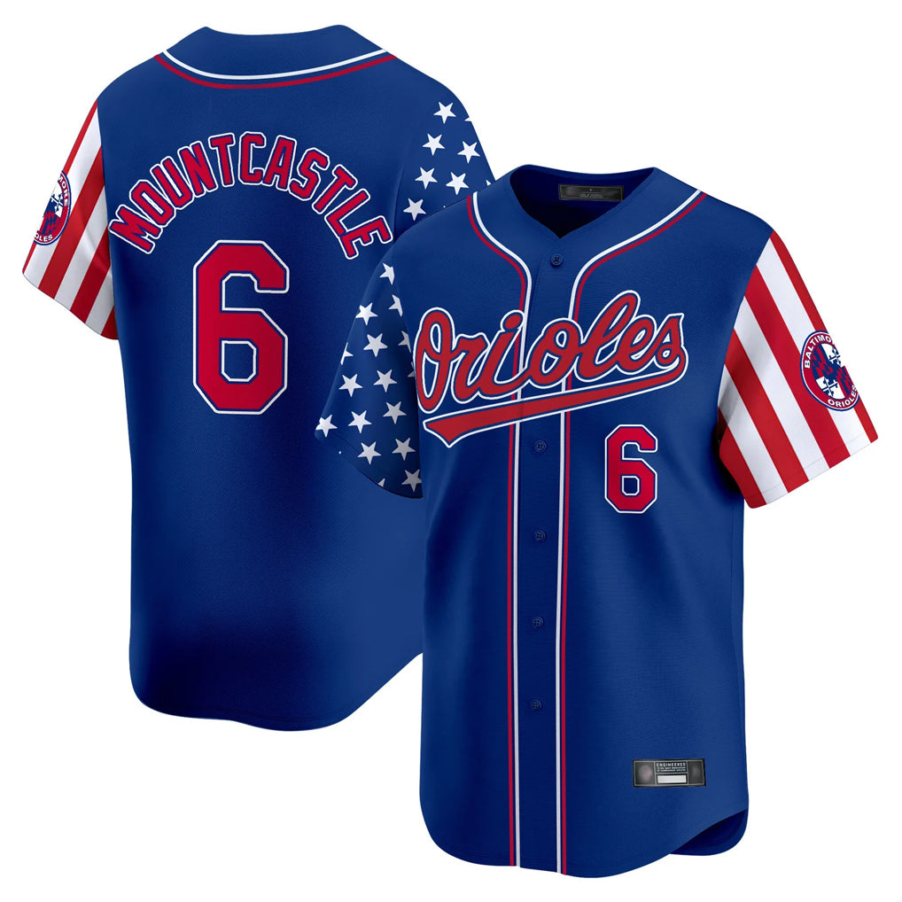 Blandc B.Orioles #6 Ryan Mountcastle Player Royal Independence Day Vapor Premier Limited Home Game Stitched Jerseys