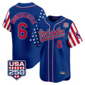 Blandc B.Orioles #6 Ryan Mountcastle Player Royal USA 250 Independence Day Vapor Premier Limited Home Game Stitched Jerseys