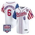 Blandc B.Orioles #6 Ryan Mountcastle Player White USA 250 Independence Day Vapor Premier Home Game Stitched Jerseys