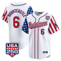 Blandc B.Orioles #6 Ryan Mountcastle Player White USA 250 Independence Day Vapor Premier Limited Home Game Stitched Jerseys
