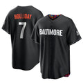 Blandc B.Orioles #7 Jackson Holliday Player Black City Connect Home Game Stitched Jerseys