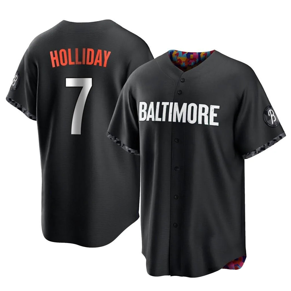 Blandc B.Orioles #7 Jackson Holliday Player Black City Connect Home Game Stitched Jerseys