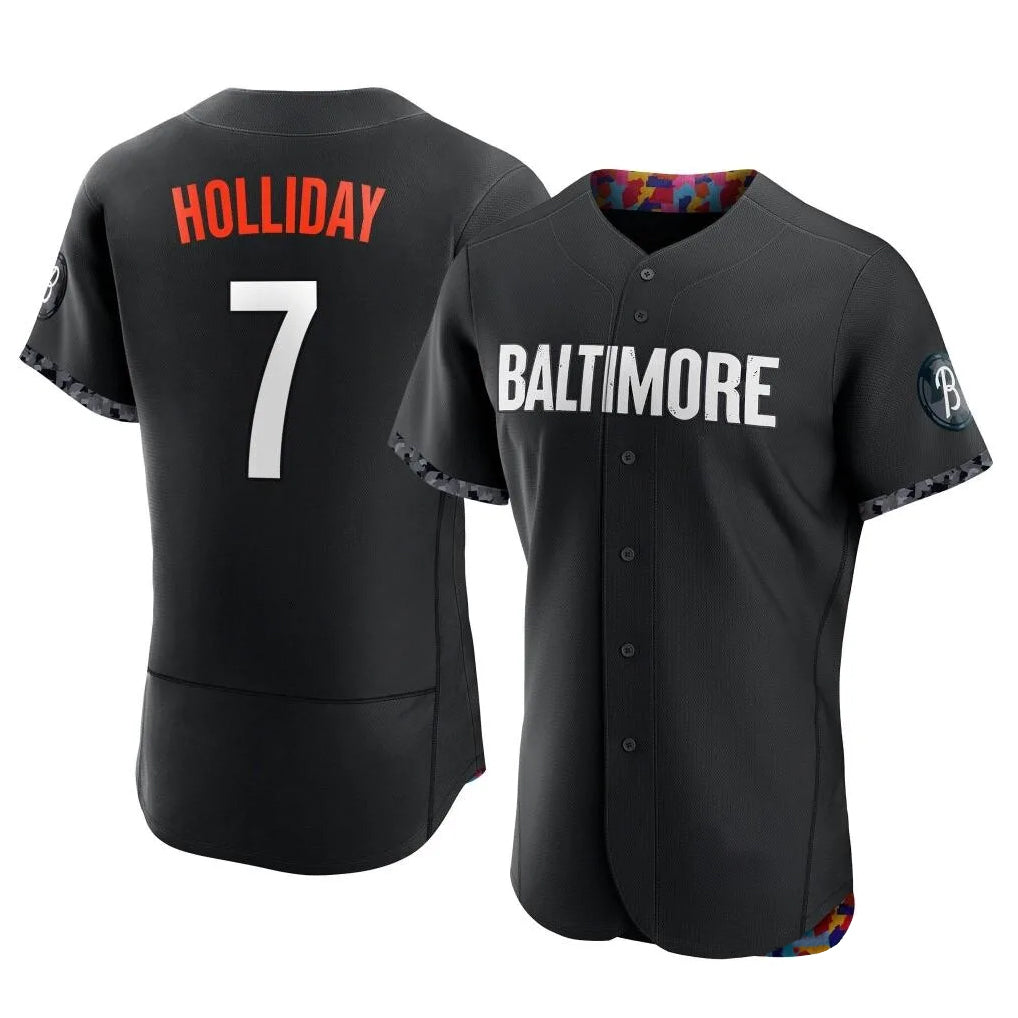 Blandc B.Orioles #7 Jackson Holliday Player Black City Connect Limited Elite Home Game Stitched Jerseys