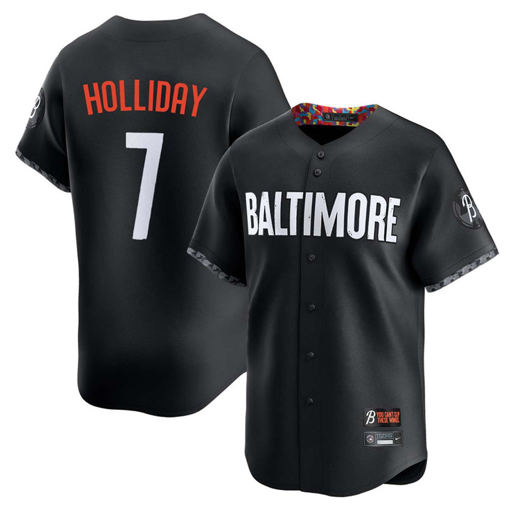 Blandc B.Orioles #7 Jackson Holliday Player Black City Connect Limited Home Game Stitched Jerseys