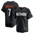Blandc B.Orioles #7 Jackson Holliday Player Black City Connect Limited Home Game Stitched Jerseys