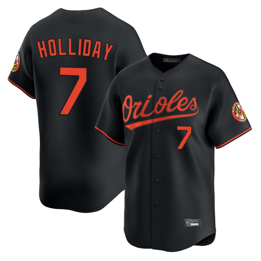 Blandc B.Orioles #7 Jackson Holliday Player Black Limited Home Game Stitched Jerseys