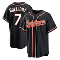 Blandc B.Orioles #7 Jackson Holliday Player Black Out Home Game Stitched Jerseys