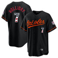 Blandc B.Orioles #7 Jackson Holliday Player Black USA 250 Fourth of July Home Game Stitched Jerseys