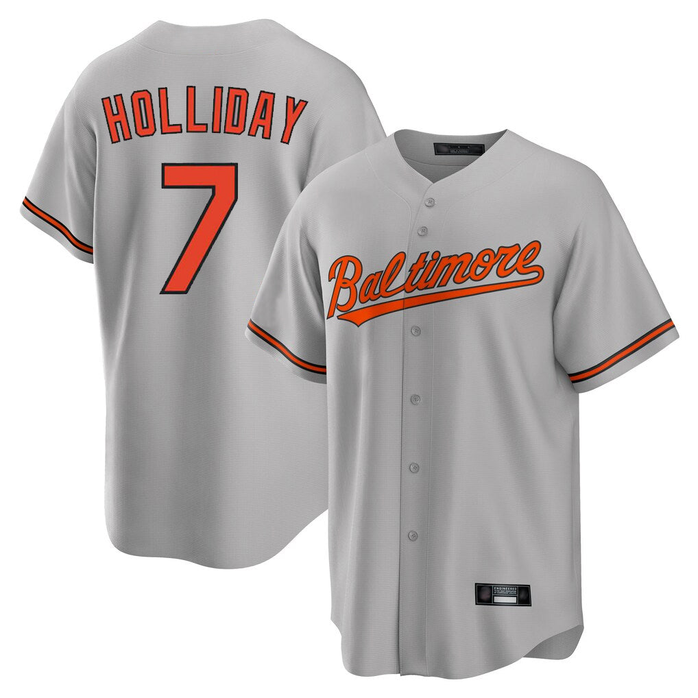 Blandc B.Orioles #7 Jackson Holliday Player Gray Home Game Stitched Jerseys
