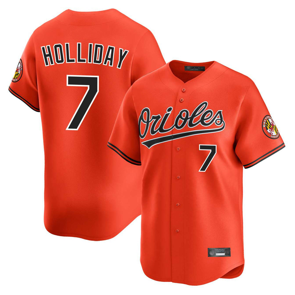 Blandc B.Orioles #7 Jackson Holliday Player Orange Limited Home Game Stitched Jerseys