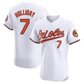 Blandc B.Orioles #7 Jackson Holliday Player White Limited Elite Home Game Stitched Jerseys