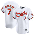 Blandc B.Orioles #7 Jackson Holliday Player White Limited Home Game Stitched Jerseys