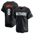 Blandc B.Orioles #8 Cal Ripken Player Black City Connect Limited Home Game Stitched Jerseys