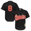 Blandc B.Orioles #8 Cal Ripken Player Black Mitchell & Ness 1997 Cooperstown Mesh Game Stitched Jerseys