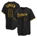 Blandc B.Orioles #8 Cal Ripken Player Black Snake Skin City Home Game Stitched Jerseys