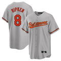 Blandc B.Orioles #8 Cal Ripken Player Gray Home Game Stitched Jerseys