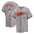 Blandc B.Orioles #8 Cal Ripken Player Gray USA 250 Fourth of July Home Game Stitched Jerseys