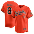 Blandc B.Orioles #8 Cal Ripken Player Orange Limited Home Game Stitched Jerseys