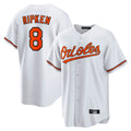 Blandc B.Orioles #8 Cal Ripken Player White Home Game Stitched Jerseys