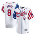 Blandc B.Orioles #8 Cal Ripken Player White Independence Day Vapor Premier Home Game Stitched Jerseys