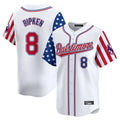 Blandc B.Orioles #8 Cal Ripken Player White Independence Day Vapor Premier Limited Home Game Stitched Jerseys
