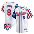 Blandc B.Orioles #8 Cal Ripken Player White USA 250 Independence Day Vapor Premier Limited Home Game Stitched Jerseys