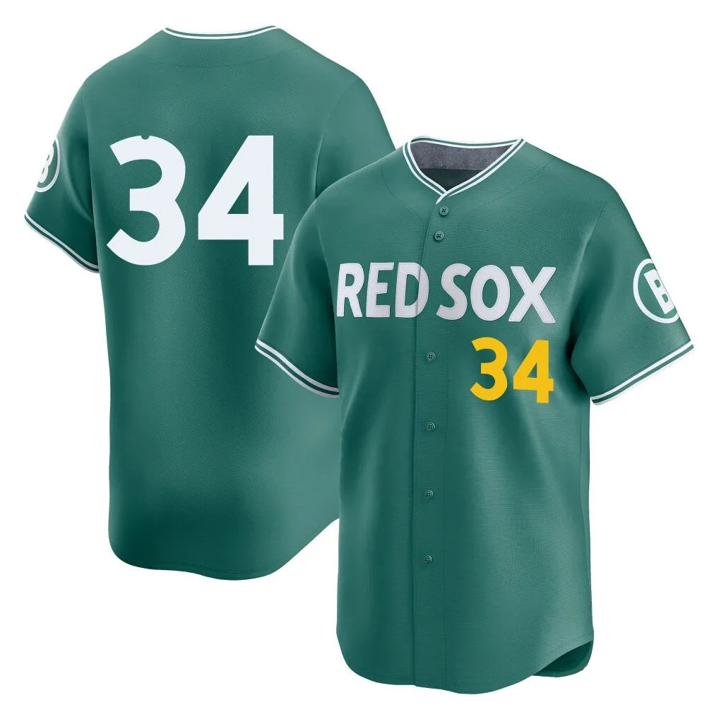 Blandc B.Red Sox #34 David Ortiz Player Green City Connect Limited Home Game Stitched Jerseys