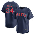Blandc B.Red Sox #34 David Ortiz Player Navy Limited Home Game Stitched Jerseys