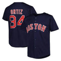 Blandc B.Red Sox #34 David Ortiz Player Navy Mitchell & Ness Cooperstown Collection Mesh Home Stitched Jerseys