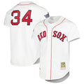 Blandc B.Red Sox #34 David Ortiz Player White Mitchell & Ness Cooperstown Collection Mesh Home Stitched Jerseys