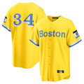 Blandc B.Red Sox #34 David Ortiz Player Yellow Home Game Stitched Jerseys