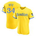 Blandc B.Red Sox #34 David Ortiz Player Yellow Limited Elite Home Game Stitched Jerseys