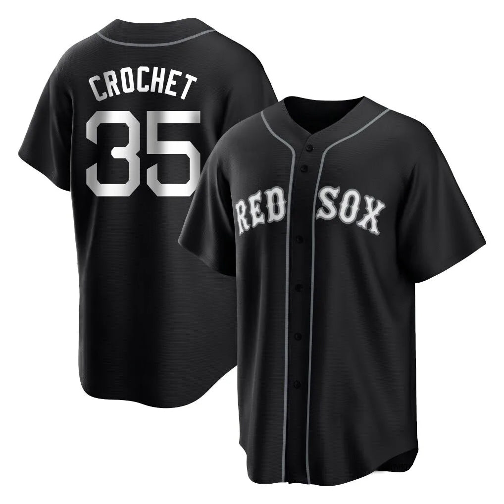 Blandc B.Red Sox #35 Garrett Crochet Player Black Home Game Stitched Jerseys