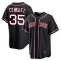 Blandc B.Red Sox #35 Garrett Crochet Player Black Out Home Game Stitched Jerseys