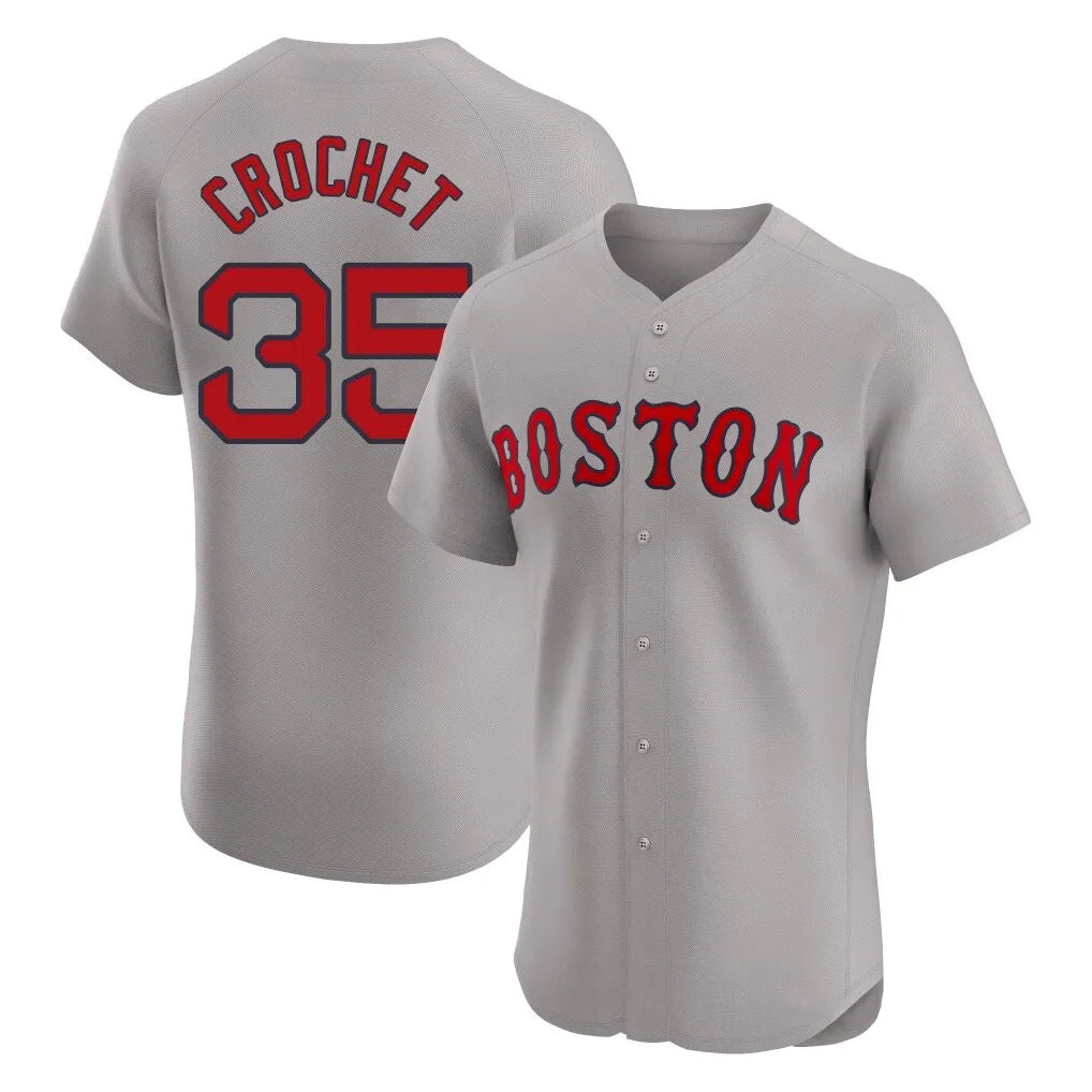 Blandc B.Red Sox #35 Garrett Crochet Player Gray Road Limited Elite Home Game Stitched Jerseys
