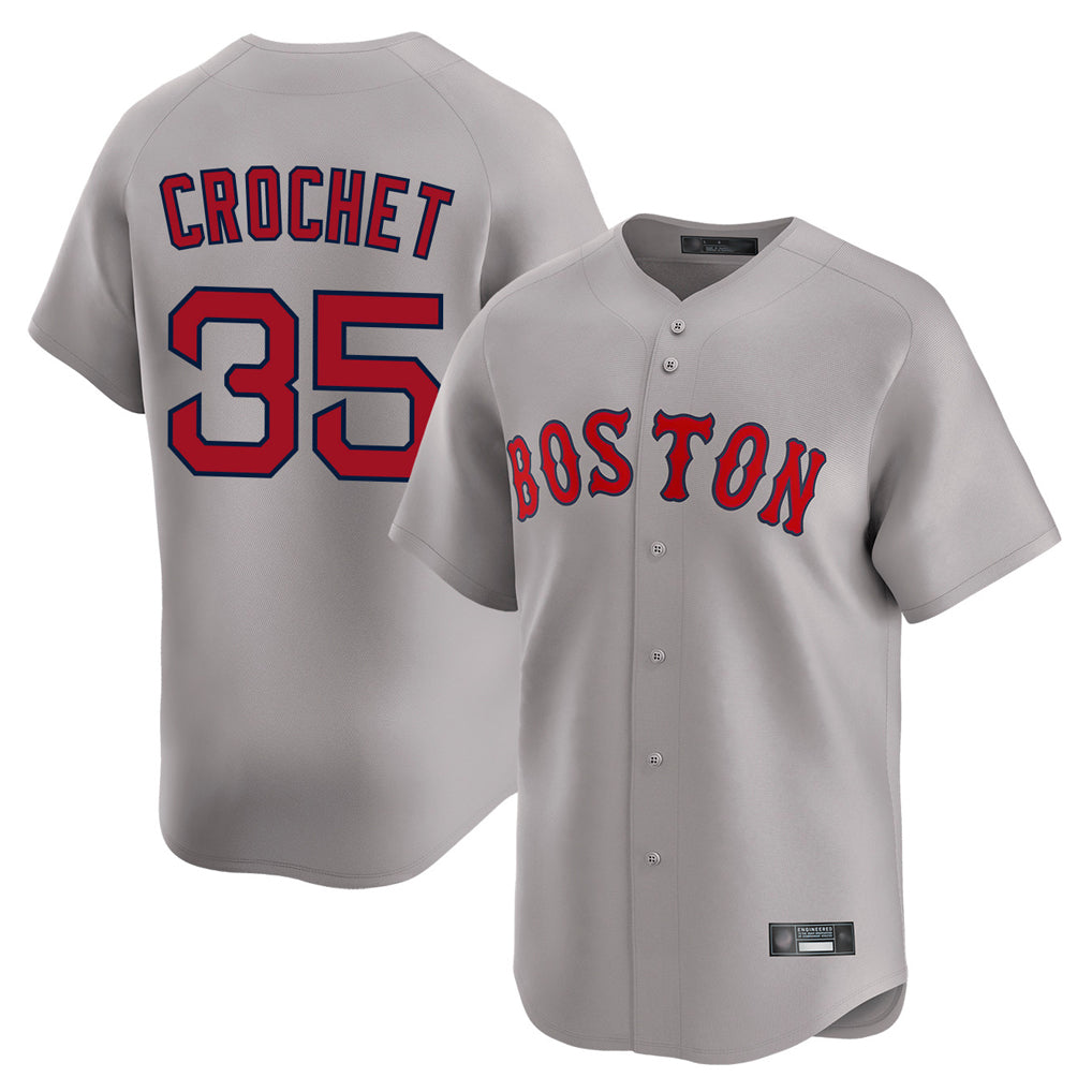 Blandc B.Red Sox #35 Garrett Crochet Player Gray Road Limited Home Game Stitched Jerseys