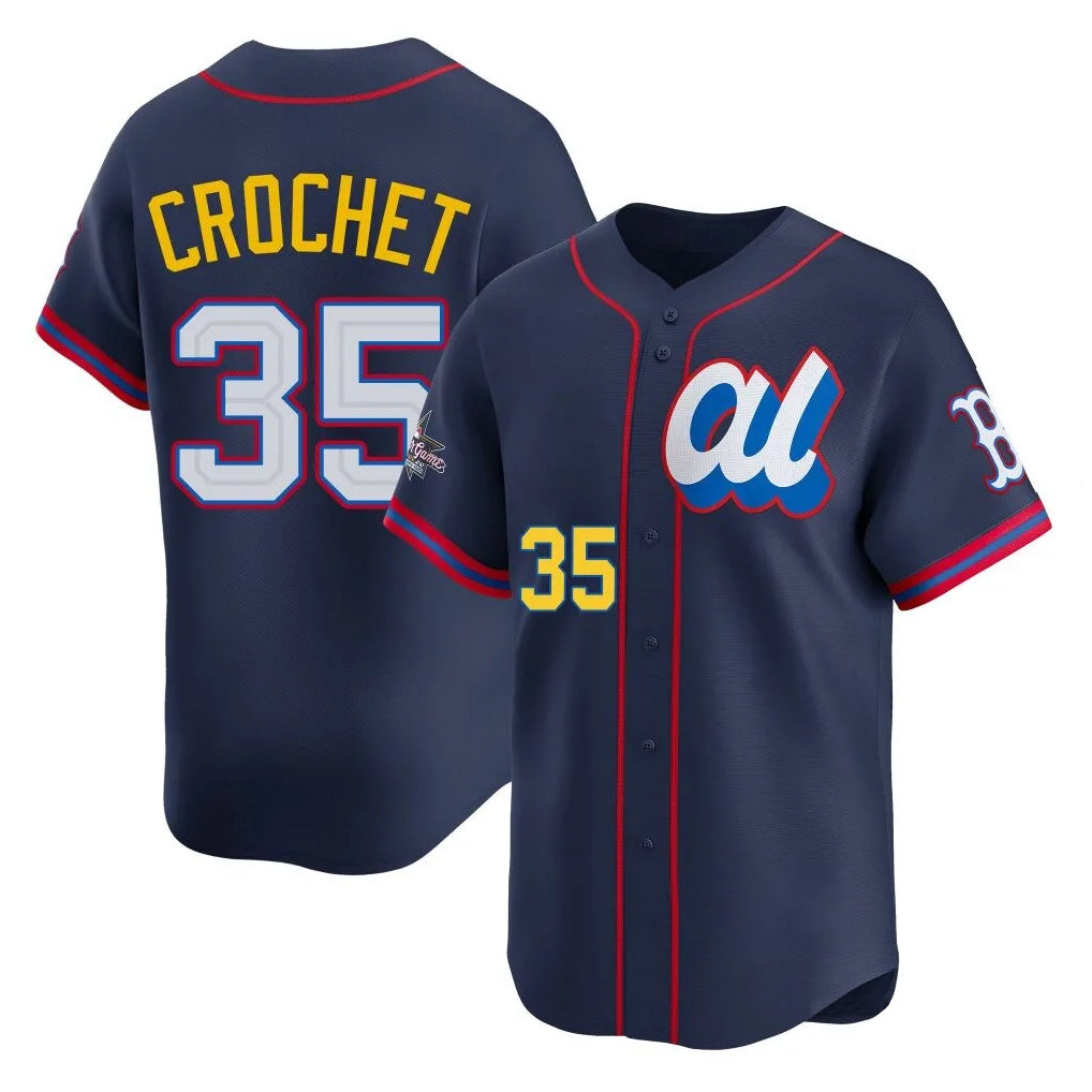 Blandc B.Red Sox #35 Garrett Crochet Player Navy American League All-Star Edition Game Stitched Jerseys